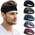 thumbnail image 1 of beister Diademas Deportivas para Hombre y Mujeres (Paquete de 5), Bandas Elásticas Antideslizantes Que Absorben la Humedad, Bandas Anchas de Moda para Entrenamiento Atlético, Correr, Ciclismo, Balonc, 1 of 8