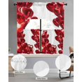 thumbnail image 2 of Valentine's Day Swag Curtains for Living Room/Bedroom Windows, Dark Red Love Heart Ballons Romantic Kitchen Curtains and Valances Set 36 Inch Length, Light Filtering Swags Valance Curtain Panels, 2 of 5
