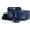 Blue, variant on Ceramic Square 12 count Dinnerware Set - Dinner Plates Salad Plates Cereal Bowls Set Service for 4 - Scratch Resistant Microwave Oven Dishwasher Safe - Cherry Red