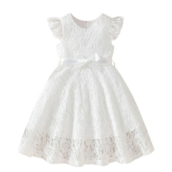 Diufon Toddler Girls Elegant Dress Lace Mesh Sleeveless Princess Dress Wedding Birthday Party Gown Dresses