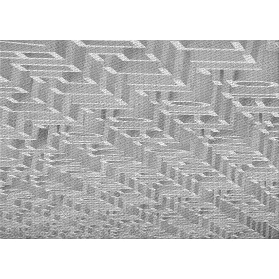 Ahgly Company Indoor Rectangle Patterned Gunmetal Gray Area Rugs, 8' x 12'