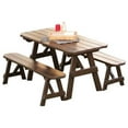 thumbnail image 2 of Yellow Pine Traditional Picnic Table with 2 Benches, 2 of 21