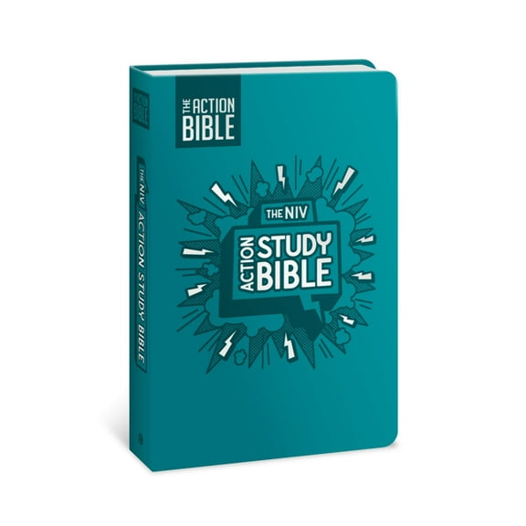 Action Bible The NIV Action Study Bible, Leathersoft, Aqua, Full Color, (Hardcover)