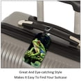 thumbnail image 3 of Square 2Pack PU Leather Frog Cruise Luggage Tag with Privacy Cover and Name ID Tag for Travel Handbags Backpacks Luggage Tags, 3 of 6
