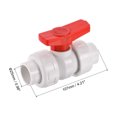 thumbnail image 2 of Uxcell 25mm ID Double Union Ball Valve, 2 Pack Socket Type Shut-off Valve Switch for Water Flow Control, White, 2 of 5