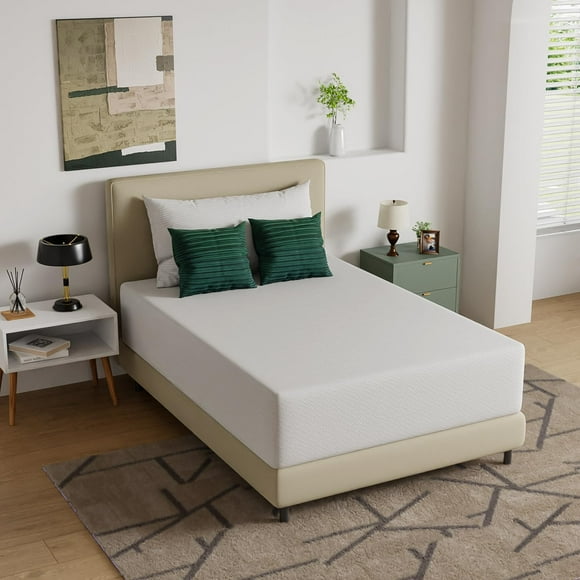 FDW 14-Inch Gel Memory Foam Mattress, Medium-Firm Bed, Fiberglass-Free, CertiPUR-US Certified, Cooling Mattress for Adults Sleep Comfort