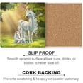 thumbnail image 6 of GZHJMY Square Drink Coasters, 1 Pcs Unicorn Mom and Baby on The Forest Absorbent Ceramic Coffee Coasters for Drinks with Cork Base Housewarming Gift for Home Decor, 6 of 6
