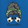 thumbnail image 2 of Messy Bun Soccer Life | Mom Life Game Day Vibes Sports Lover | Mother's Day Sports Womenâ€™s Standard V-Neck Tee, Royal, L, 2 of 5