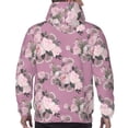 thumbnail image 5 of Hoodies for Men - Ligtt Pink Rose Flowers Long Sleeve Comfrt Men'S Fashion Hoodies & Sweatshirts, Sweatshirts for Men Hoodies Pullover Clothing Clothes with Pouch, 5 of 7