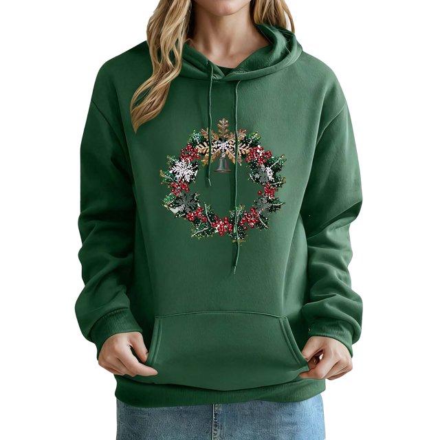 Birdeem Hauts Dénudés pour Femmes, Sweat à Capuche Imprimé à Manches Longues, Tenue d'Entraînement