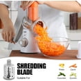 thumbnail image 4 of Geedel Kitchen Cheese Grater, Rotary Mandoline Vegetable Slicer with Interchangeable Blades, Easy to Use Rotary Grater Slicer for Fruit, Vegetables, Nuts, 4 of 6