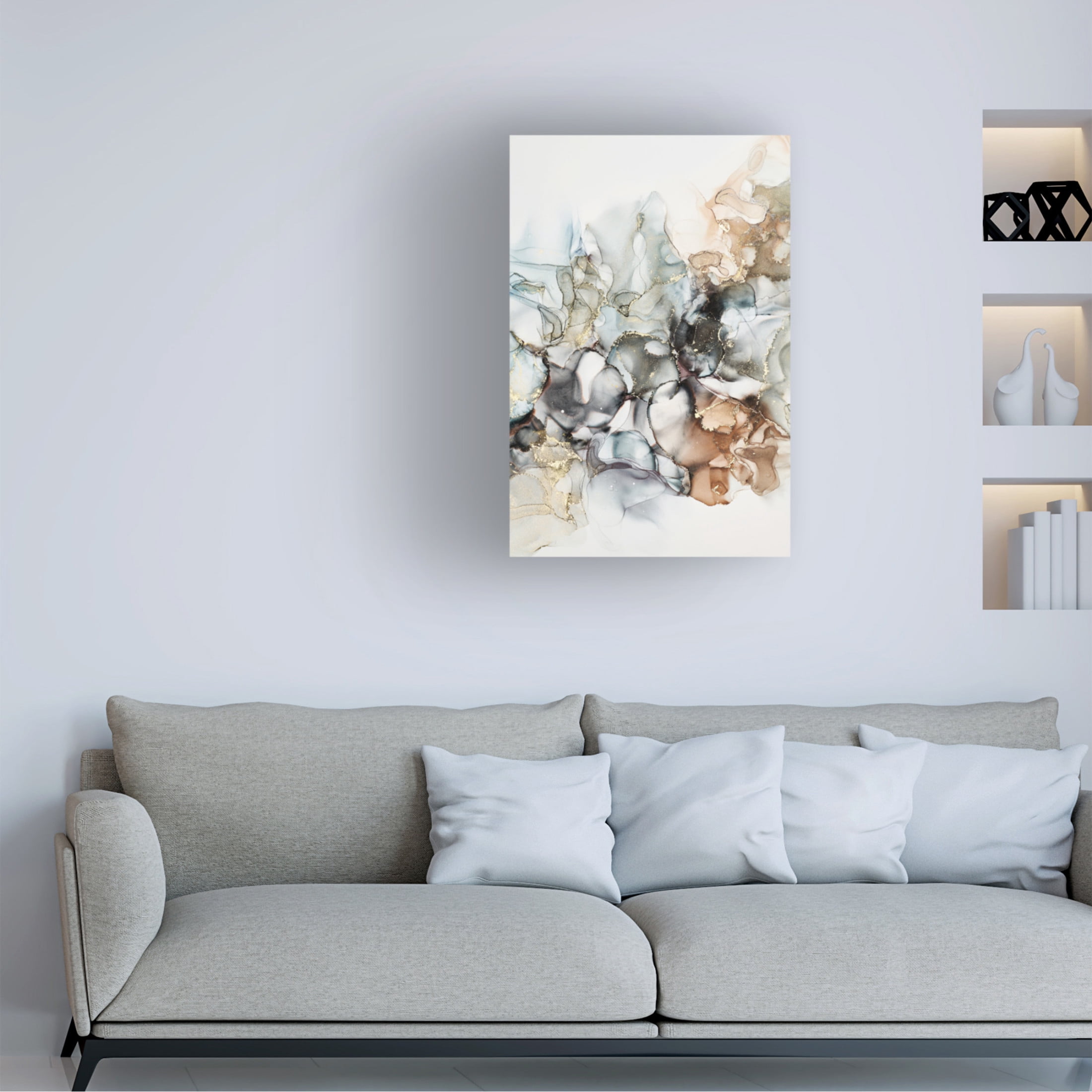 Canvas Wall Art - Incado 'Cosmos I' Wall Art for Living Room, Bedroom, or Office Décor by Trademark Fine Art - 16 x 24 Inches