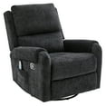 thumbnail image 3 of Christopher Knight Home Manual Recliner Chair with Massage, Swivel Rocker, Side Storage Pocket, Black, 3 of 13