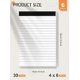 thumbnail image 3 of A6 Small Notepads for Office 6 Pack 4 x 6 In Pocket Note Pad Writing Pads of Work Memo Pads Lined Paper for Home Note Pads 30 Sheets, 3 of 5