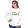 thumbnail image 4 of Marriage Is Gay LGBTQ Rights Pride Unisex Plus Fleece Graphic Sweatshirt Brisco Brands 5X, 4 of 5