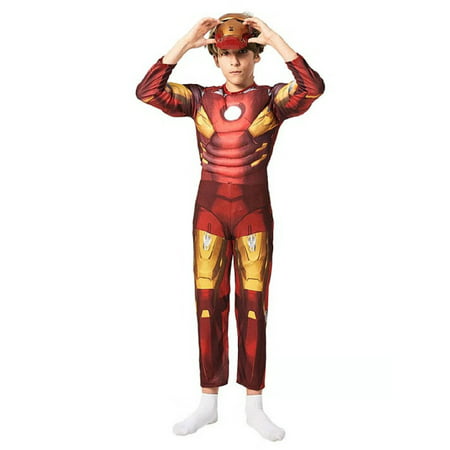 Gold The Avengers Iron Man Muscle Halloween Costume Big Kids