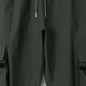 thumbnail image 5 of Pantalones largos para hombre, elásticos, de color liso, con cremallera, múltiples bolsillos, cintura elástica, cordón ajustable, de poliéster., 5 of 8