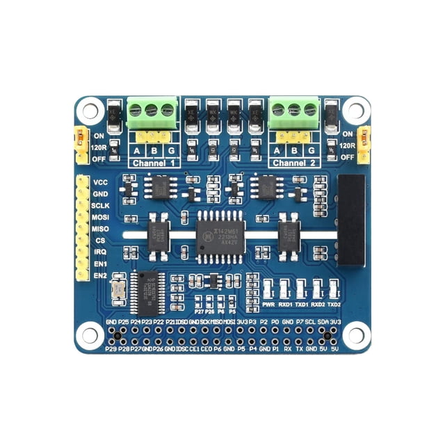 Expansion HAT Waveshare RS485 aislado de 2 canales para Raspberry Pi
