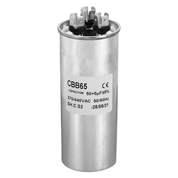 Uxcell CBB65 50 5uF Run Capacitor,50 5mfd AC 370/440V Aluminum Case with 3 Terminal