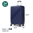 thumbnail image 2 of HOUSNIFLEX 24 Inch Checked Luggage, Lightweight Expandable Suitcase with TSA Lock, 360° Spinner Wheels for Travel, Blue, 2 of 9