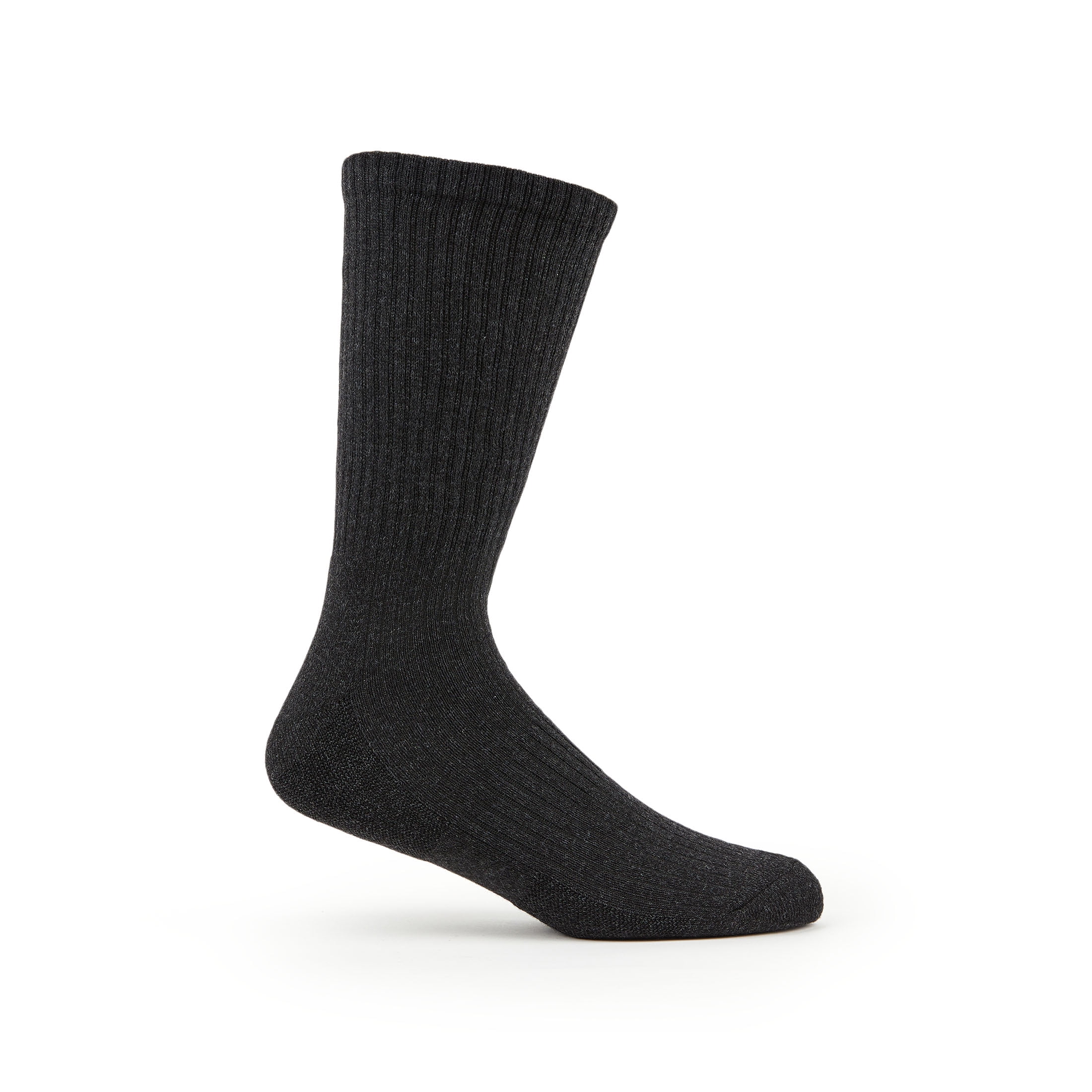 Fruit of the Loom Men's All Day Comfort Casual Crew Socks, Sizes 12-15, Gray (6-Pack)
