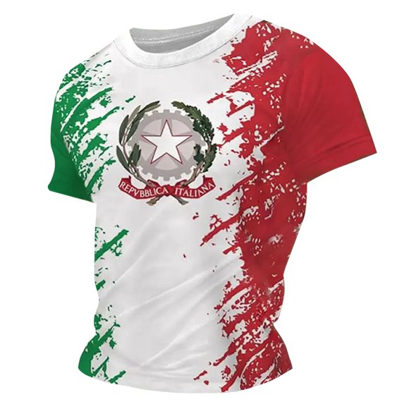Xdzjlr Men's Tshirts Italian Round Neck Short Sleeved Fashion T Shirts Men,M