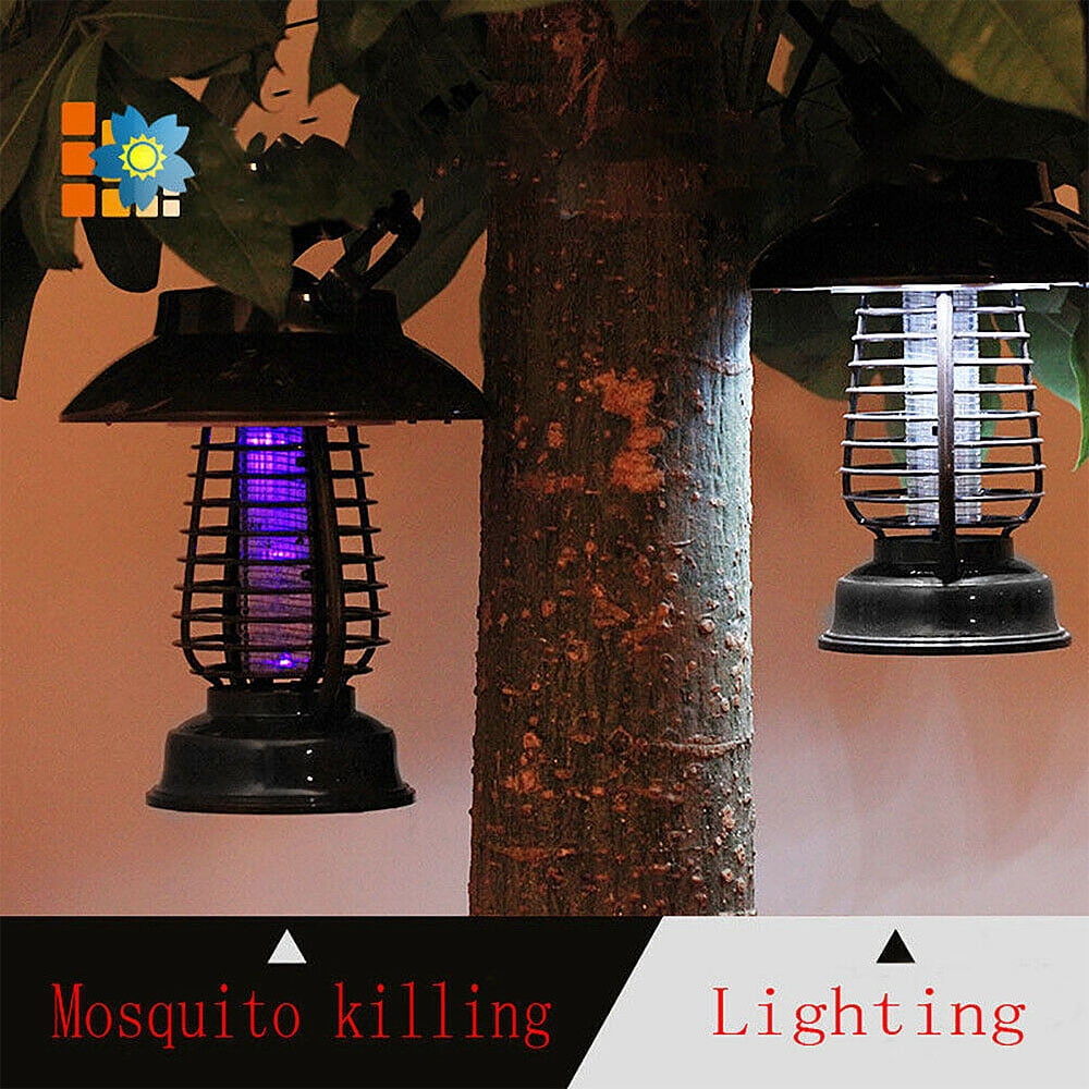 Solar Bug Zapper,Solar Powered Led Mosquito Fly Bug Insect Zapper Killer Trap Lamp Light Outdoor
