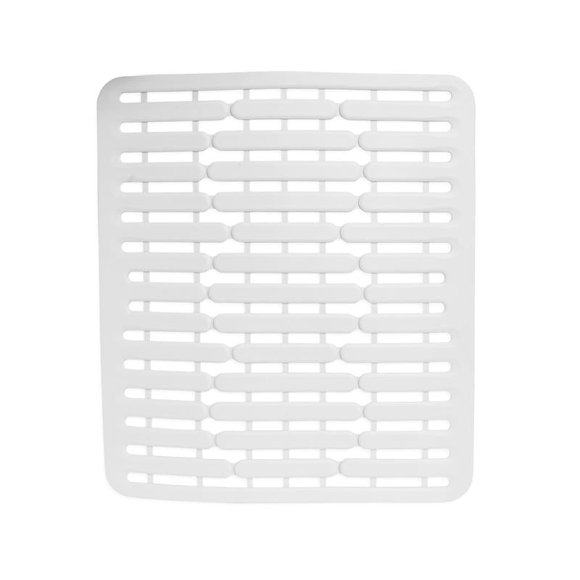 Alfombrilla de cocina Core Kitchen de silicona, 28 cm x 33 cm x 2,5 cm, color blanco