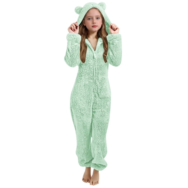 Pyjamas Chauds pour Femmes Combinaison de Pyjama Confortable : Combinaison à Capuche Chaude pour Nuits d'Hiver Pyjamas d'Hiver pour Femmes