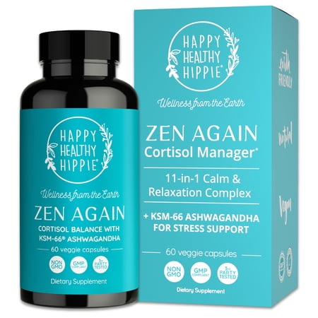 Cortisol Manager with Ashwagandha KSM-66 | Cortisol Supplements for Women | 11-in-1 Complex | Natural Stress Support Supplement with L-Theanine, Rhodiola & Magnesium | Vegan, 60 Ct