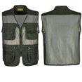 thumbnail image 2 of Chaleco de malla de verano con múltiples bolsillos y chaleco fino transpirable para hombre para fotografía de pesca de mediana edad y mayores, chaleco de talla grande, 2 of 4