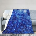 thumbnail image 1 of Blue Meteor Throw Blanket, Fluffy Soft Cozy Blanket Flannel Plush Microfiber Couch Throw 60"x50", 1 of 7