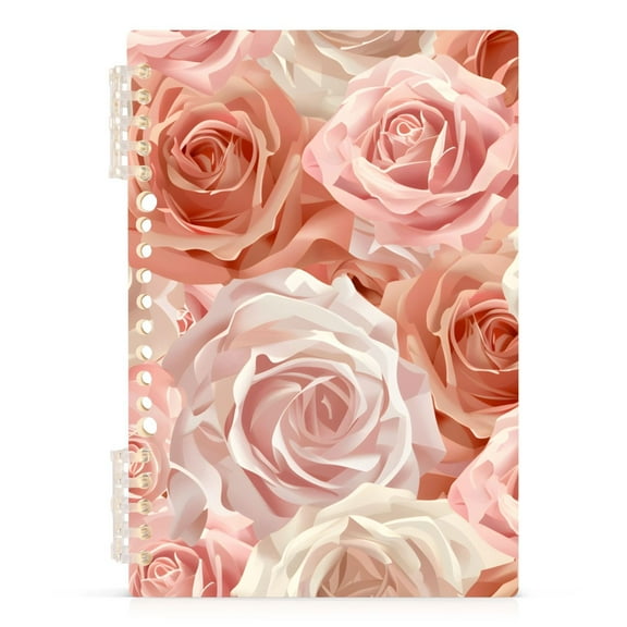 Pink Rose Flower Spiral Journal Notebook College Ruled Notebook 8.3" x 5.7" A5 Lined Thick Paper Page