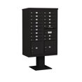 thumbnail image 2 of Salsbury Industries Pedestal Mounted 16 Unit 6 Door Front Load 4C Horizontal Cluster Box Unit with 2 Parcel Locker, 2 of 6