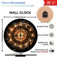 thumbnail image 3 of Starry Spiral Wall Clock Decorative Art Piece 10-Inch Silent Wooden Wall Clock, Battery Operated (AA Batteries Not Included), Artistic Home Decor, 3 of 7