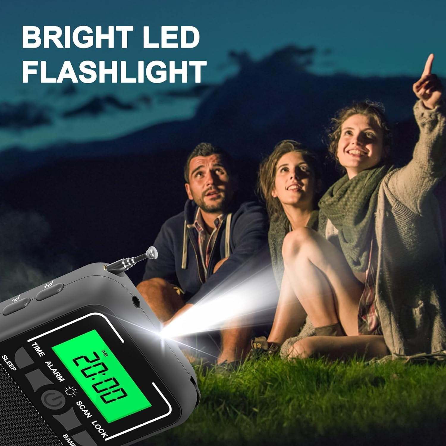 Portable Radio with LED Flashlight, AM FM SW, for Long Range Reception, Emergency Pocket Walkman Radio for Indoor, Outdoor,Walk,Jogging,Gym,Camping