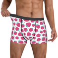 thumbnail image 2 of Kdxio Men's Boxer Briefs with Hand Drawn Strawberry Print - Comfortable and Breathable Underwear for Everyday Wear, 2 of 7