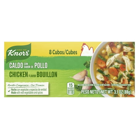 Knorr Chicken Flavor Bouillon Cubes, 3.1 oz, 8 Pack Box