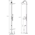 thumbnail image 4 of HEATGENE Outdoor Shower System, Showerhead, Wand Hand Shower, Foot Spout Rinse, Outdoor Shower Stand for Outside/Poolside/Patio Drench Shower - Matte Black, 4 of 4