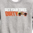 thumbnail image 3 of Disney's Cars - Get Your Tires Dirty - Toddler And Youth Crewneck Fleece Sweatshirt, 3 of 5
