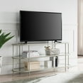 thumbnail image 2 of Evelyn&Zoe Leif Oval TV Stand for TV's up to 60" in Satin Nickel, 2 of 10