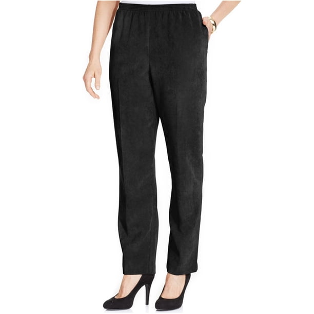 Pantalones Cortos de Pana Alfred Dunner para Mujer Negro 10P Cortos