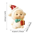 thumbnail image 2 of 1pc Cute Cartoon Christmas Animals Resin Ornaments,Creative Home Figurines,Xmas 3D Animals Father Christmas Elk DIY Cake Topper Landscape,Home Living Room Bar Cafe Decor Ornament(Sheep), 2 of 3