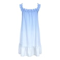 thumbnail image 6 of Bmisegm Kids Dress Summer Floral Tiered Ruffle Spaghetti Strap Soft Cute A Line Nightgown for Girls Birthday Sleepwear Party Midi Summer Dress 5-14 Years 01_Light Blue,9-10 Years, 6 of 6
