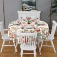thumbnail image 2 of Pioneer Flower Floral Print Pattern Round Tablecloth 60"x60",Wrinkle Wipeable Table Cloth for Kitchen Dining Room Picnic Patio Party, 2 of 6