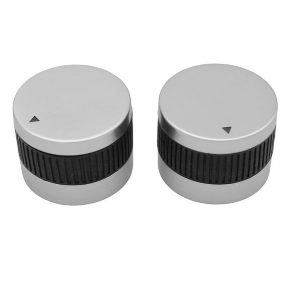 MENSI Lot de 2 Boutons de Remplacement de Contrôle de Gaz Propane 50mm OD avec Interrupteur de Contrôle de Température en Plastique ABS Chromé avec Tige 0.315 Pouce (8mm)