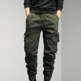 thumbnail image 3 of Aofany Men's Overalls Pants Casual Lace-up Multi-pocket Cargo Pants Outdoor Hiking Sweatpants, 3 of 4