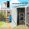 thumbnail image 5 of Outsunny Steel Storage Shed with Locking Door, 4'x7.7', White, Galvanized, 5 of 10