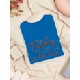 thumbnail image 3 of The Turkey Isnt The Only Thing In The Oven Women Royal Blue T-Shirt, Female XX-Large, 3 of 4