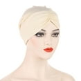 thumbnail image 4 of EnJoCho Women Ladies Cancer Head Hat Cap Ethnic Floral Hair Cover Wrap Turban Headwear Turban Cap Pleated Hat, 4 of 4